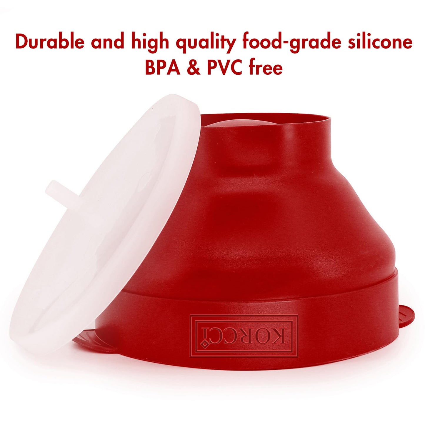 Microwave Popcorn Popper, Silicone Popcorn Maker Bowl for Microwave