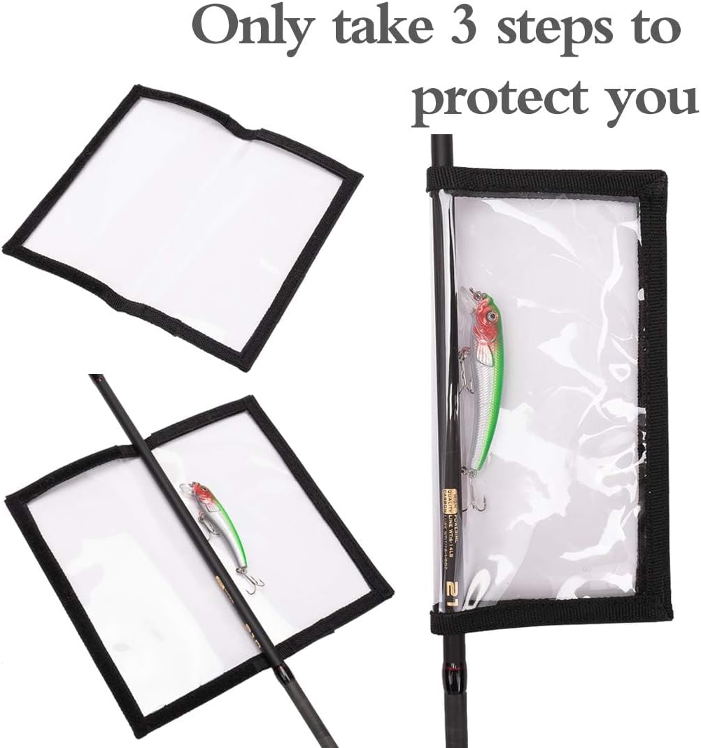 🎣Durable Clear PVC Lure Covers 10 Packs 5L+5M