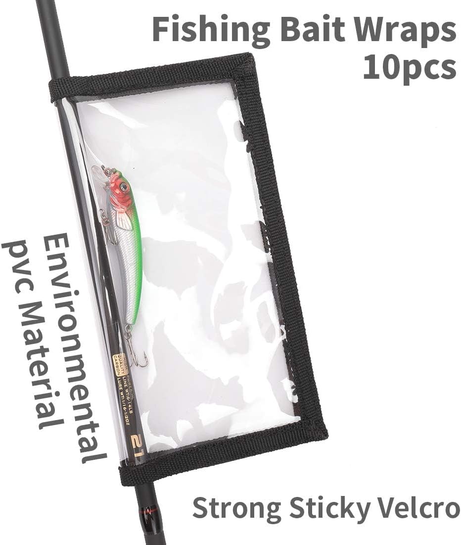 🎣Durable Clear PVC Lure Covers 10 Packs 5L+5M