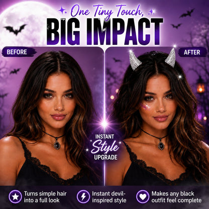 💥 LAST DAY 50% OFF - 😈✨ Cute Sparkle Magnetic Devil Horns (1 Pair)