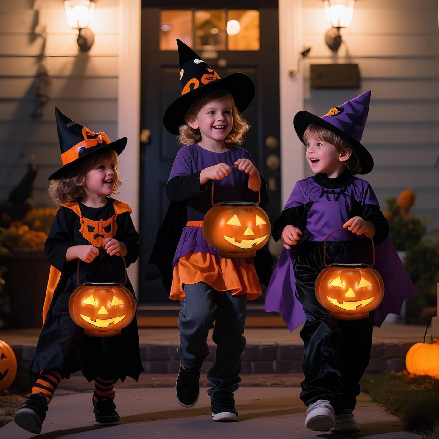 🎃🌟Halloween Pumpkin Solar Lanterns - Jack O Lantern Hanging Solar Light Waterproof