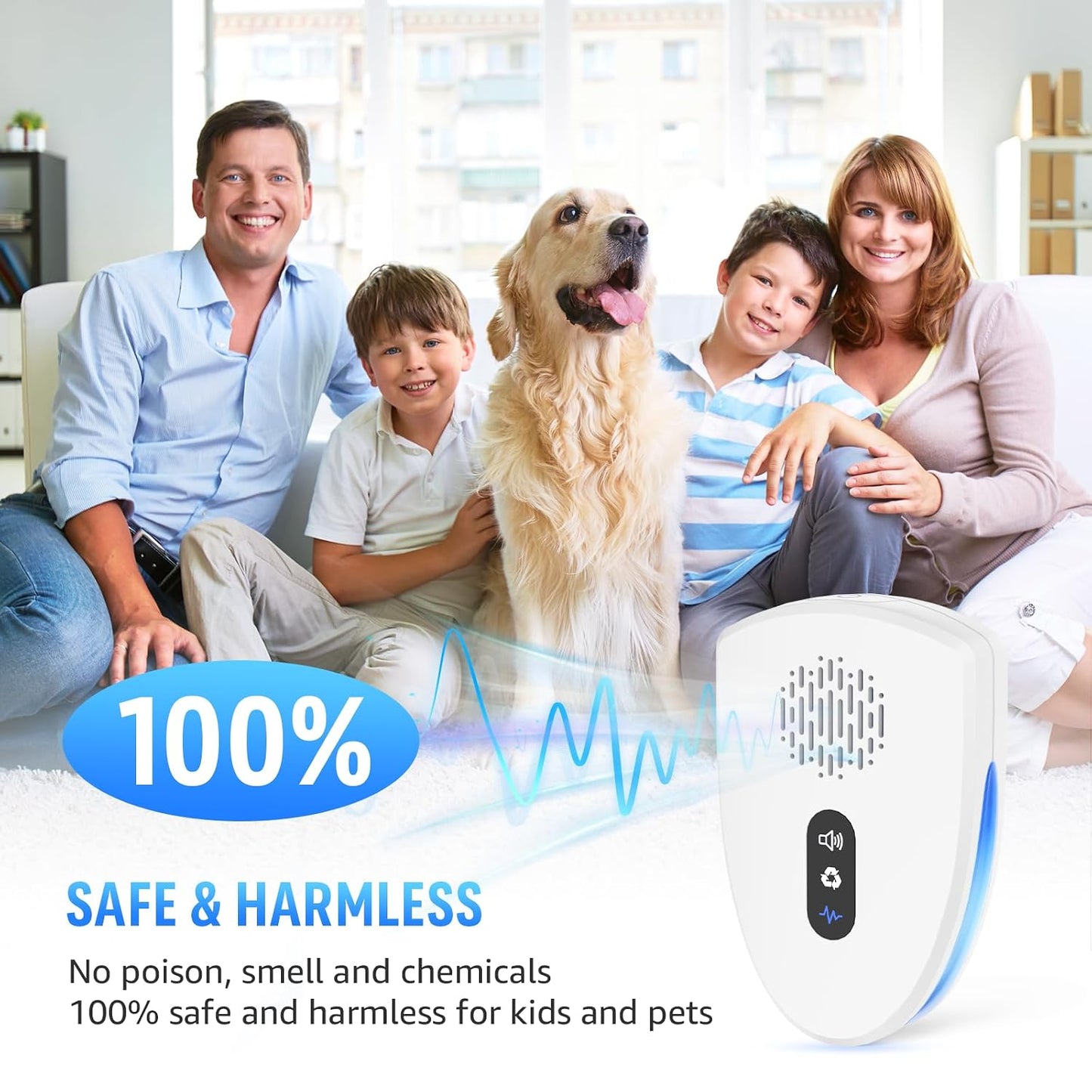 Indoor Ultrasonic Pest Repeller Plug-in – Smart Variable Frequency Pest Control Device