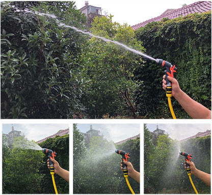 Garden Hose Spray Gun with Nozzles High Pressure Hose Pipe Spray Gun Attachments with Hosepipe Water Gun for Watering Plants & Lawns,Shower Pets,Car Washing