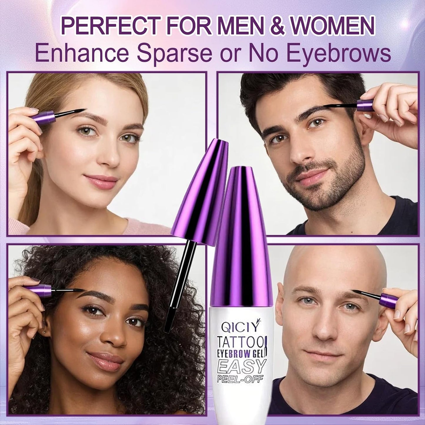 QICIY Easy Peel Off Eyebrow Tint Gel - Waterproof & Long-lasting