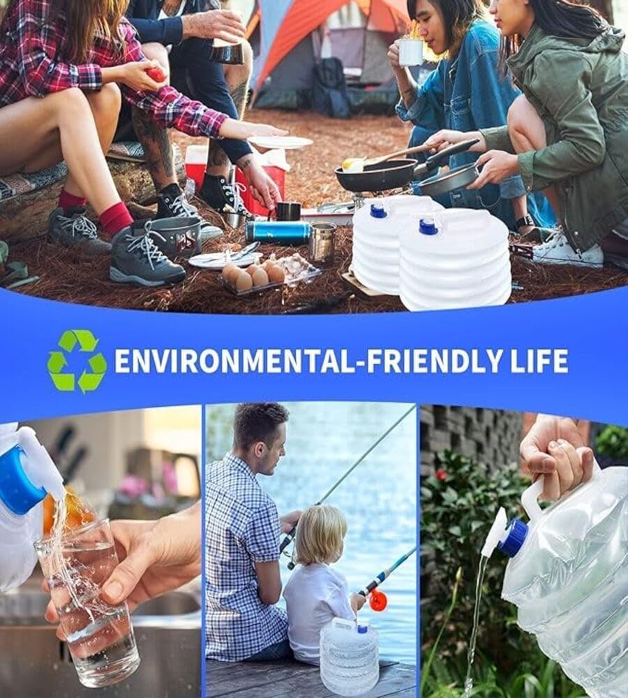 Lightweight Foldable Water Bucket with Faucet (5L)