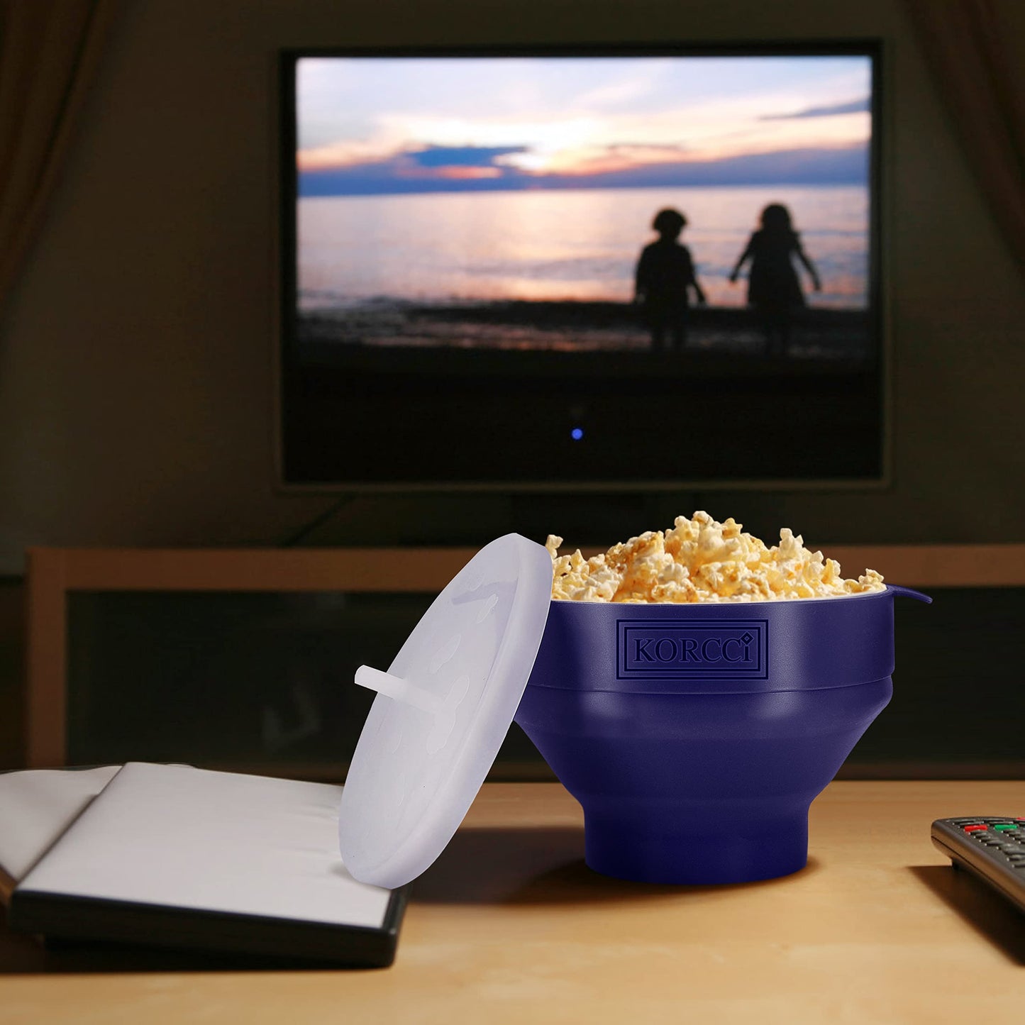 Microwave Popcorn Popper, Silicone Popcorn Maker Bowl for Microwave