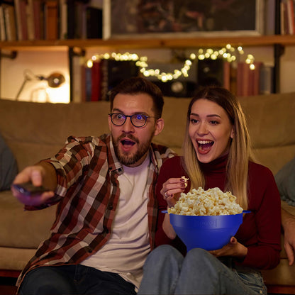 Microwave Popcorn Popper, Silicone Popcorn Maker Bowl for Microwave