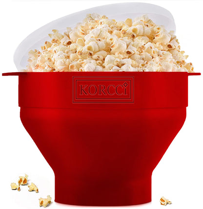 Microwave Popcorn Popper, Silicone Popcorn Maker Bowl for Microwave