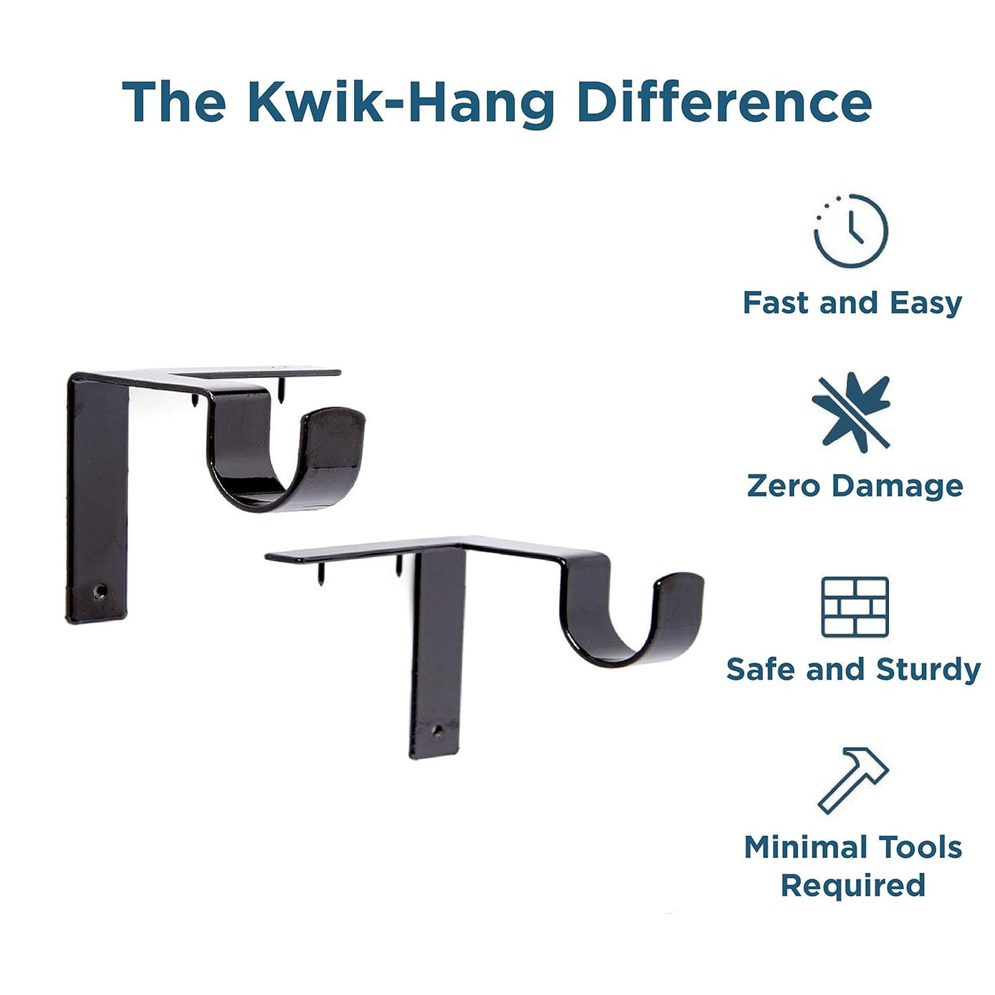 Single Curtain Rod Brackets