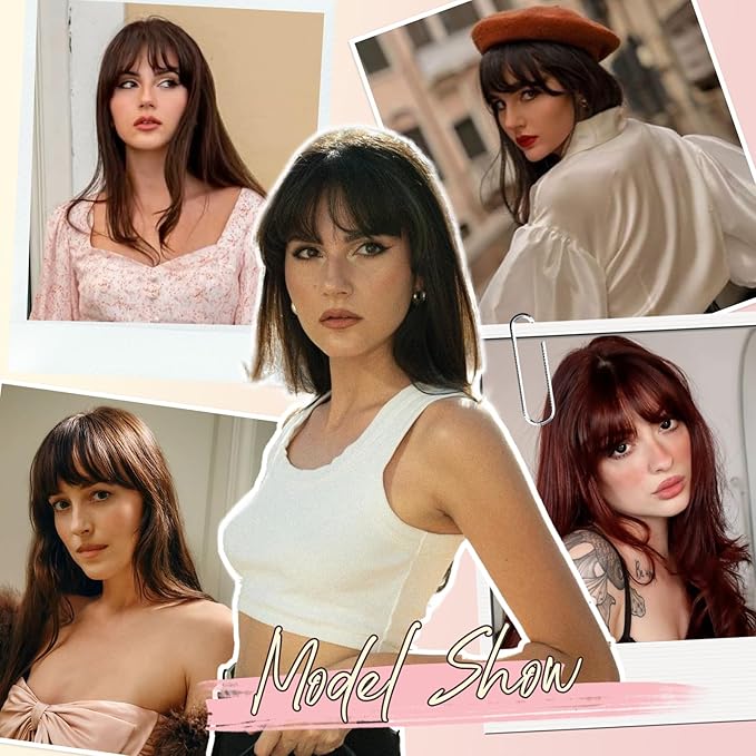 Clip-in Air Bangs - Lightweight Synthetic Hair Extensions