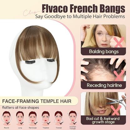 Clip-in Air Bangs - Lightweight Synthetic Hair Extensions