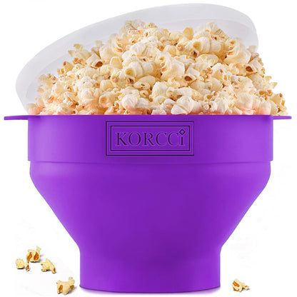 Microwave Popcorn Popper, Silicone Popcorn Maker Bowl for Microwave
