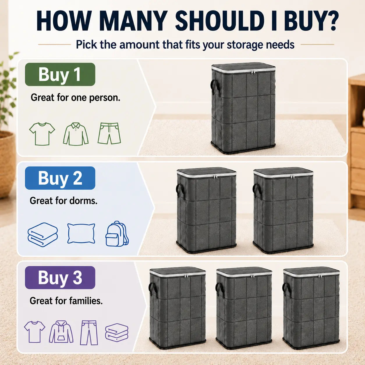 Extra Large Heavy Duty Storage Bag with Handles