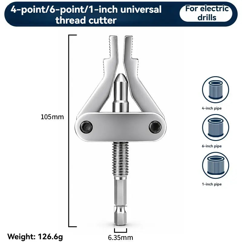 Broken Pipe Thread Extractor, Universal 1/2" 3/4" 1" Pipe Nipple Remover