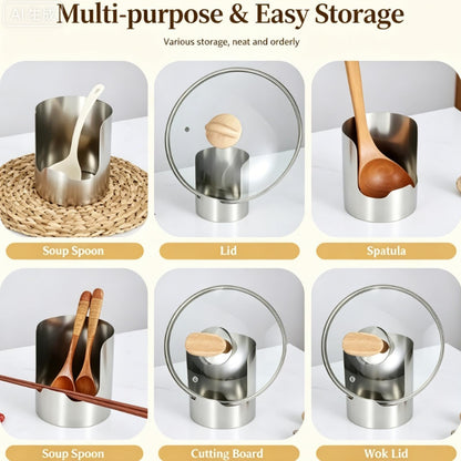 Multifunctional, Minimalist, Food-Grade Stainless Steel Kitchen Utensil Holder