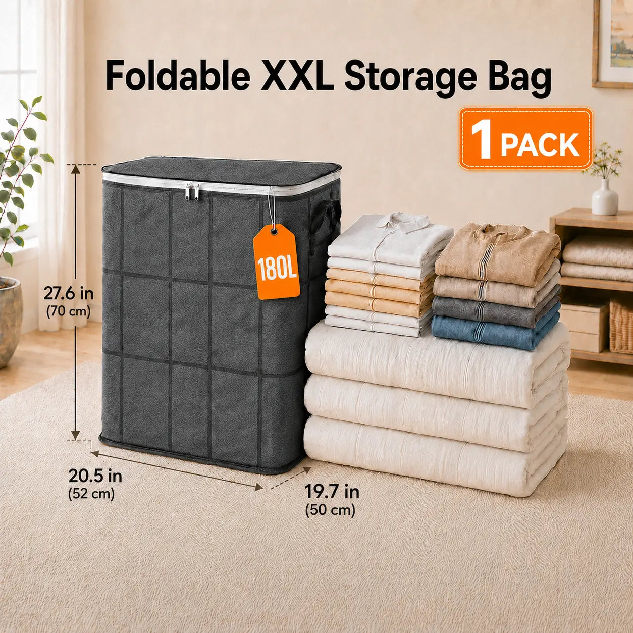Extra Large Heavy Duty Storage Bag with Handles