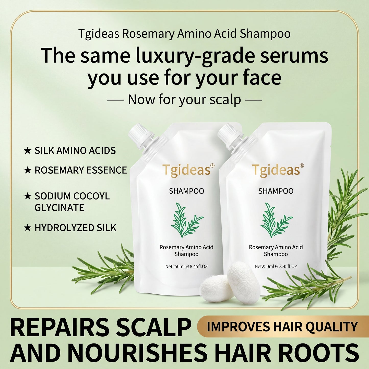 Tgideas®Rosemary&Anti-Hair Fall Hair Loss Treatment Shampoo