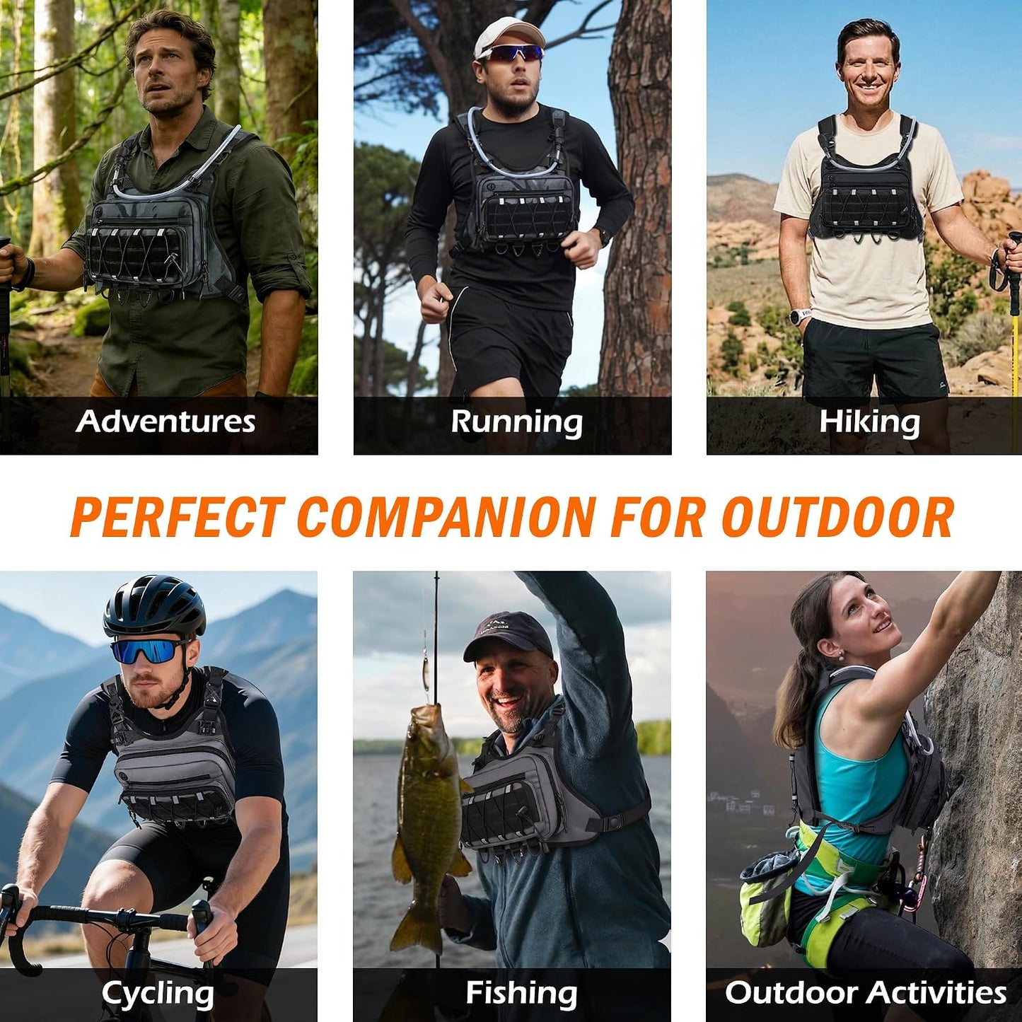 🎒💦Tactical Running Vest with 2L Water Bladder — Lightweight Anti-Bounce Hydration Backpack