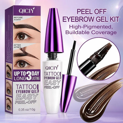 QICIY Easy Peel Off Eyebrow Tint Gel - Waterproof & Long-lasting