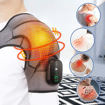 🌋✨Cordless Shoulder Heating Pad with Massager — Professional Heat & Vibration Therapy for Pain Relief & Muscle Recovery