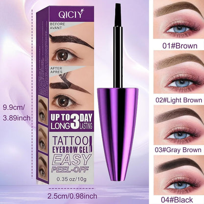 QICIY Easy Peel Off Eyebrow Tint Gel - Waterproof & Long-lasting