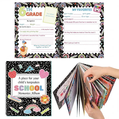 📔School Memory Book for Kids Preschools to 12th Grade