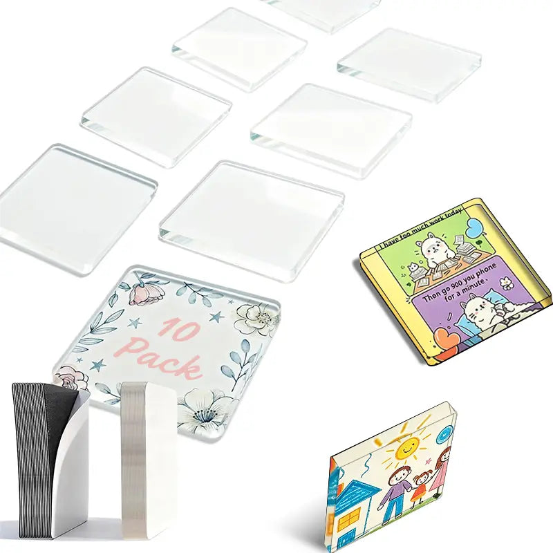 Clear Acrylic DIY Fridge Magnets Kit for Crafts & Decor