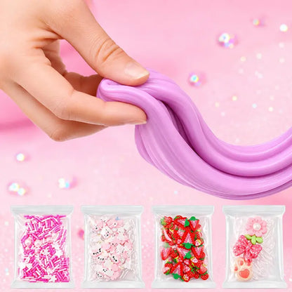 Summer Gift 3-Pack 200ml Pink Slime Kit – Butter, Cloud & Crunchy Slime