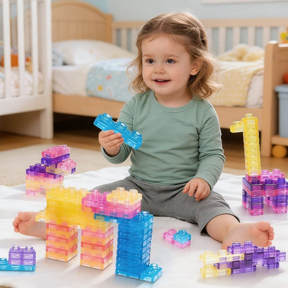 Squishy Multi-color Stacking Jelly Building Blocks Toy