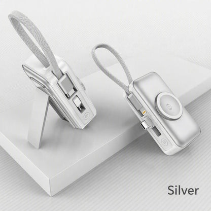 ⚡3-in-1 foldable rechargeable portable power bank