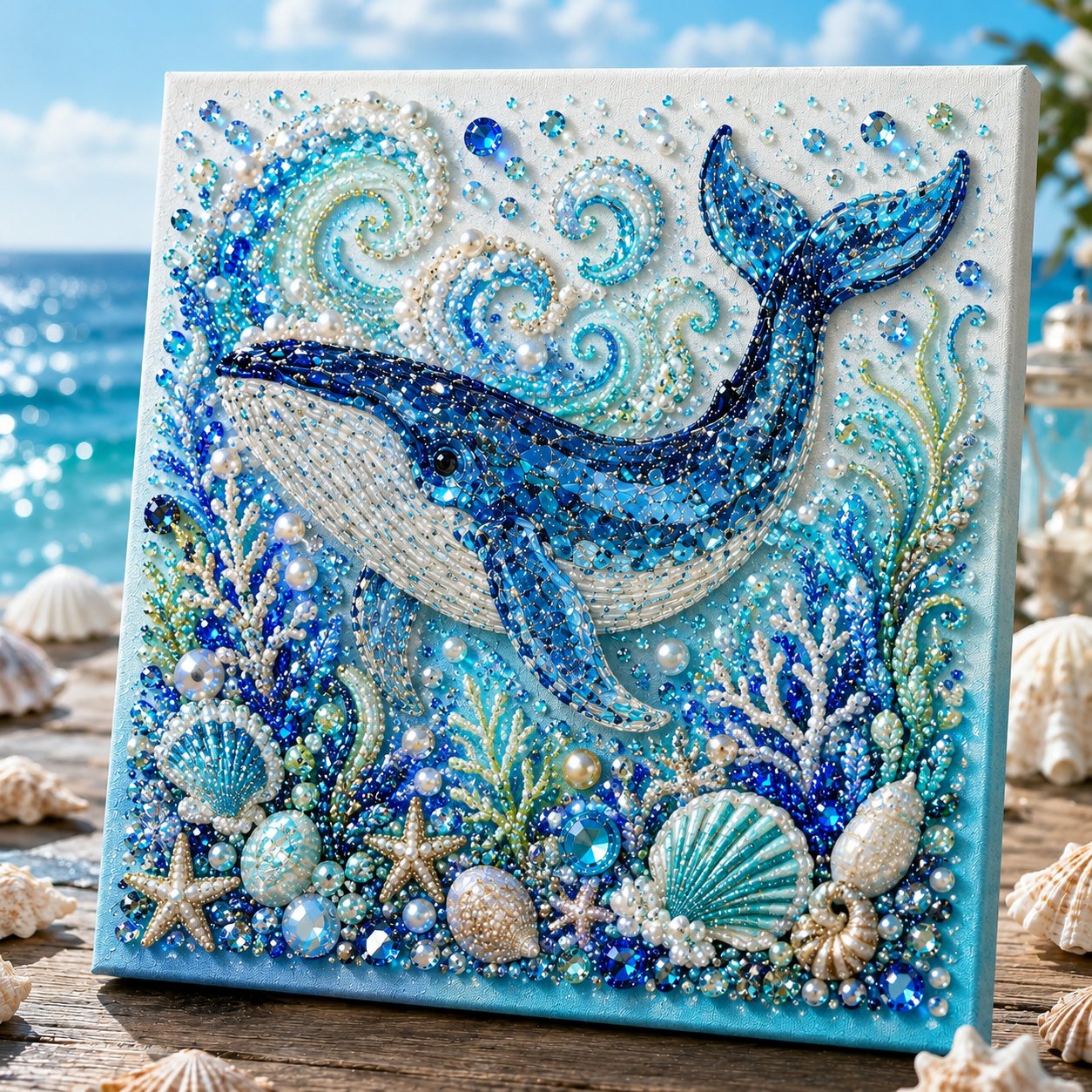 🔥Last Day 49% OFF - 🌊✨ Ocean Theme Pearl Art DIY Kit – Relaxing DIY Craft to Create Stunning Coastal Artwork