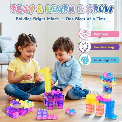 Squishy Multi-color Stacking Jelly Building Blocks Toy