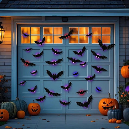 🎁🔥 3D Bat Light Design LED Decorations （contains three sizes: large, medium and small）
