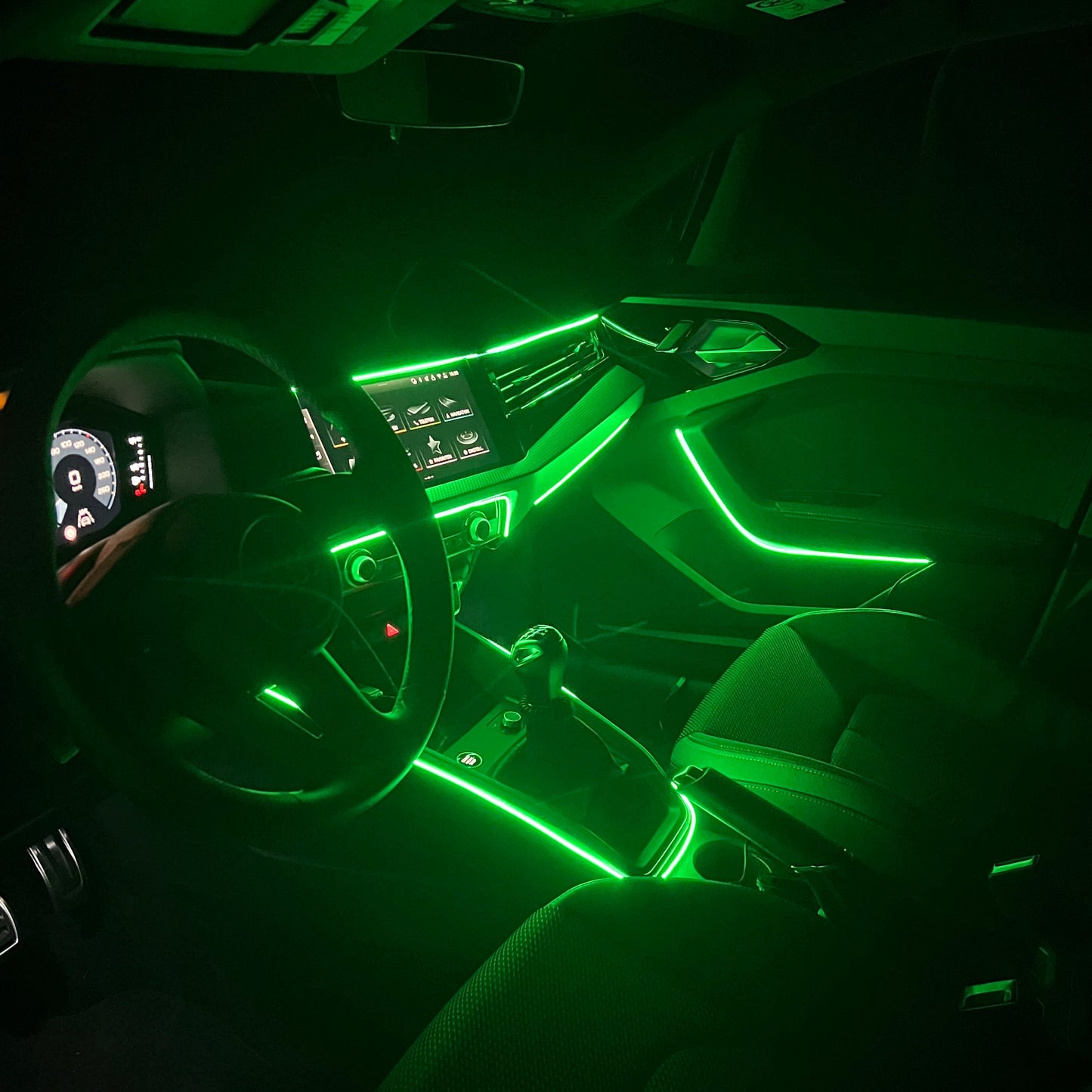 Interior Car LED Strip Lights RGB Fiber Optic Trim Lighting