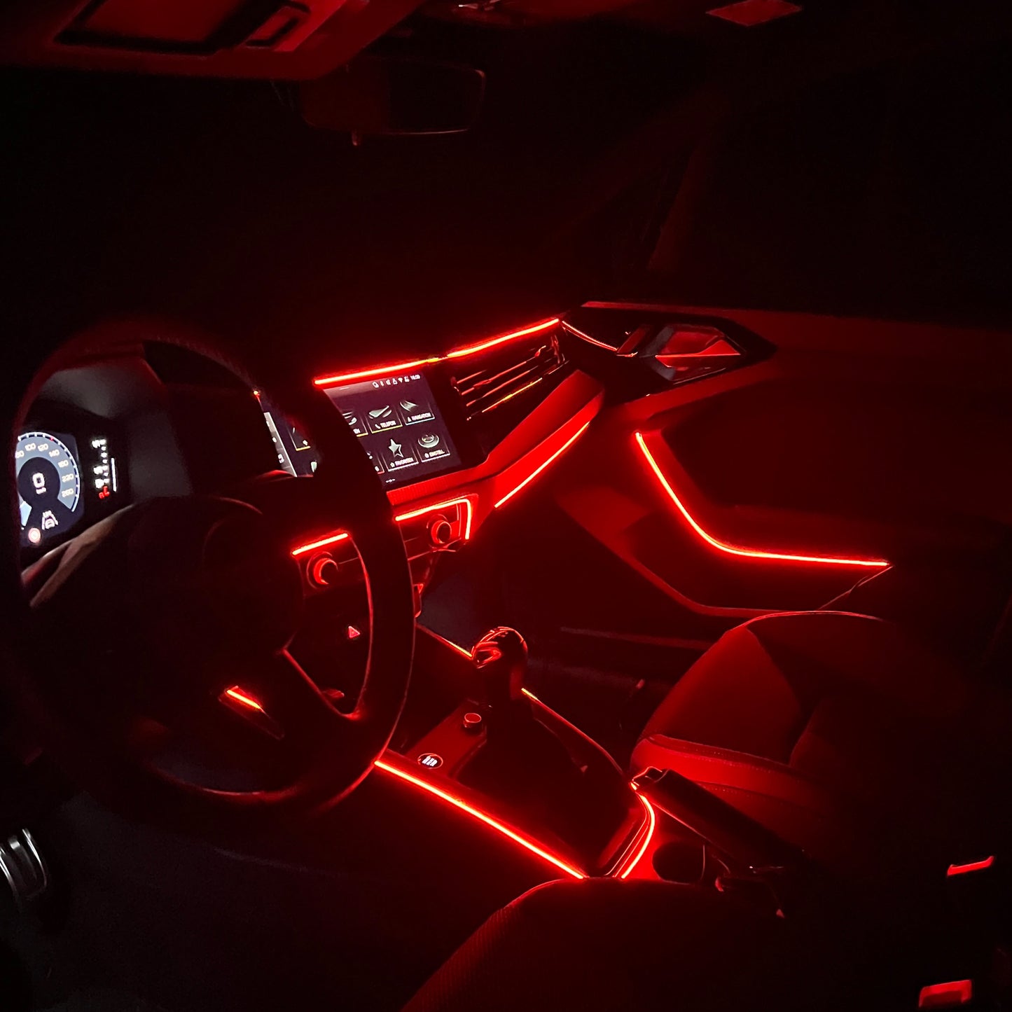 Interior Car LED Strip Lights RGB Fiber Optic Trim Lighting