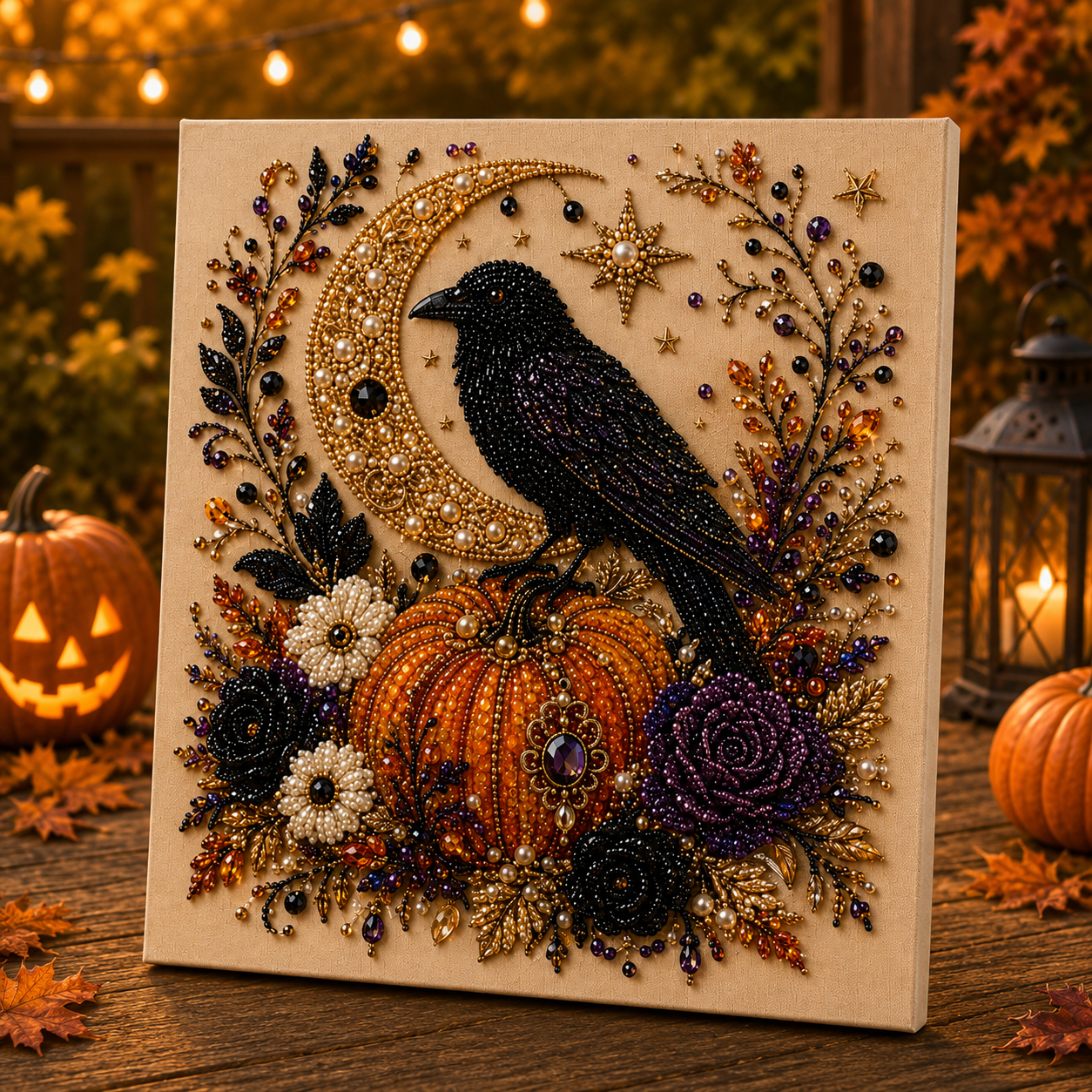 👻✨ Halloween Pearl Art DIY Kit – Turn Tiny Pearls into Spooky-Cute Magic