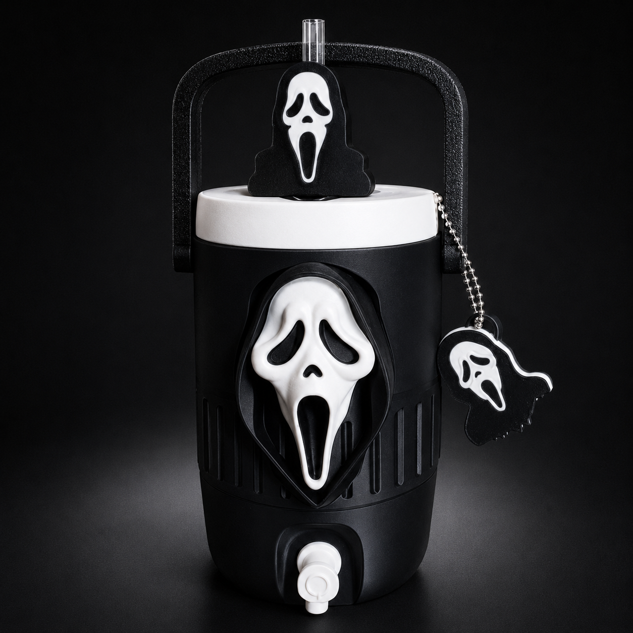 Scary Horror Ghost Halloween Mini-Cooler Drink Holder: Style Can Cooler