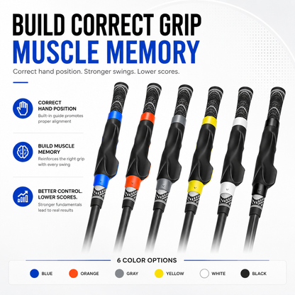 ⛳ Golf Grip Trainer - Golf Swing Aid Club Attachment for Correct Hand Placement
