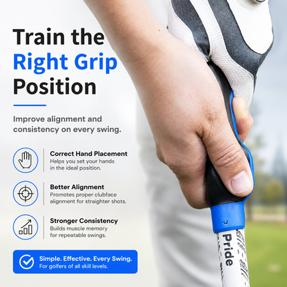 ⛳ Golf Grip Trainer - Golf Swing Aid Club Attachment for Correct Hand Placement