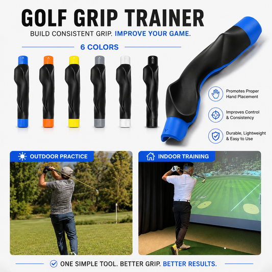 ⛳ Golf Grip Trainer - Golf Swing Aid Club Attachment for Correct Hand Placement