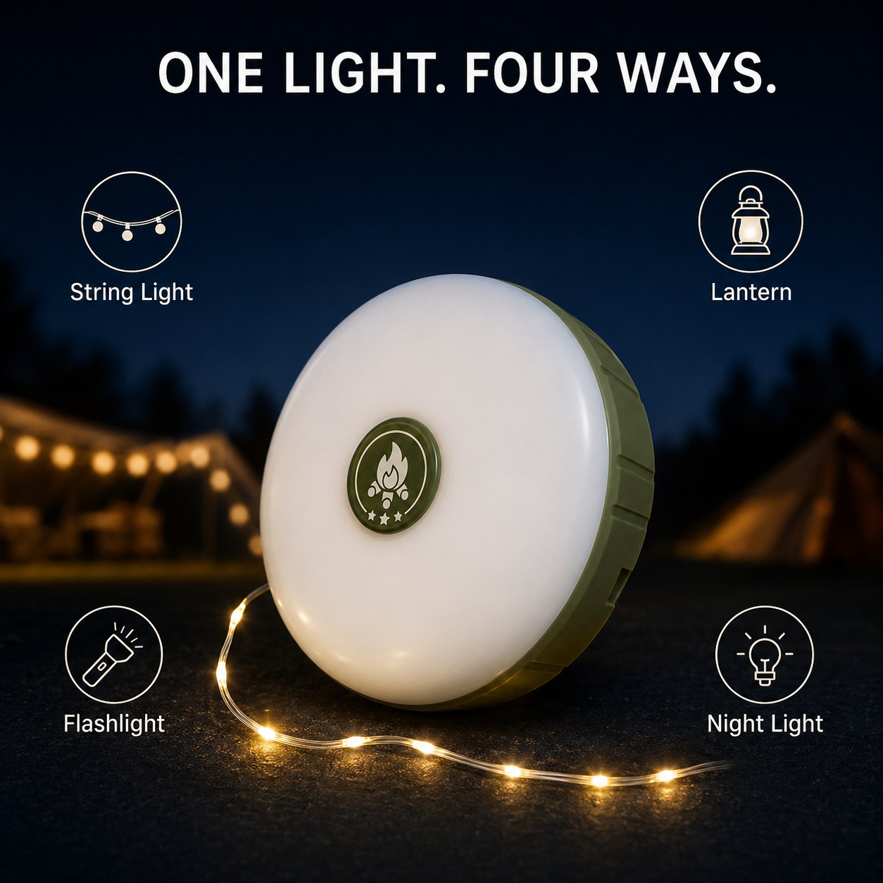 🌟Magnetic Camping String Lights With Power Bank