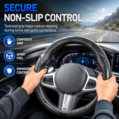 🏁 Non-Slip Car Steering Wheel Cover for 15 Inch Wheels