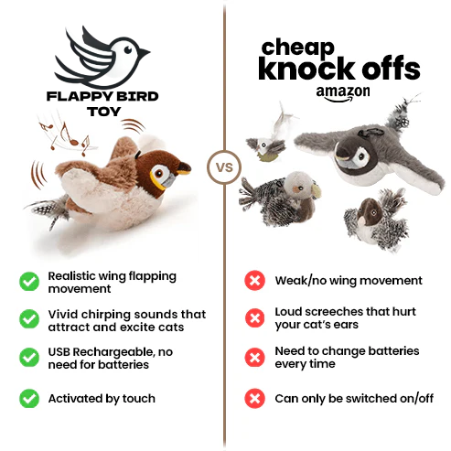 FlappyBirdToy™ Interactive Chirping Cat Toy