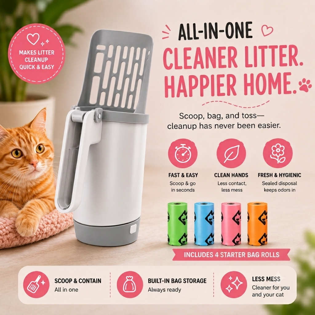 PurrScoop™ | The Mess-Free Cat Litter Scoop
