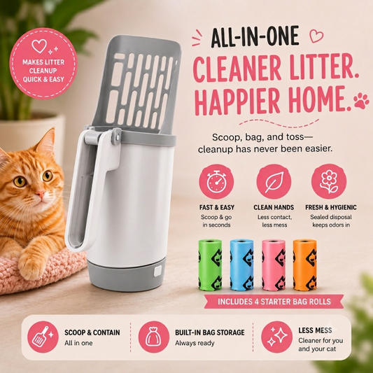 PurrScoop™ | The Mess-Free Cat Litter Scoop