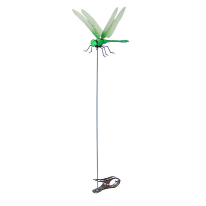 12 Counts Outdoor Fake Dragonfly Rod Clip, Garden MetalDragonfly Clip