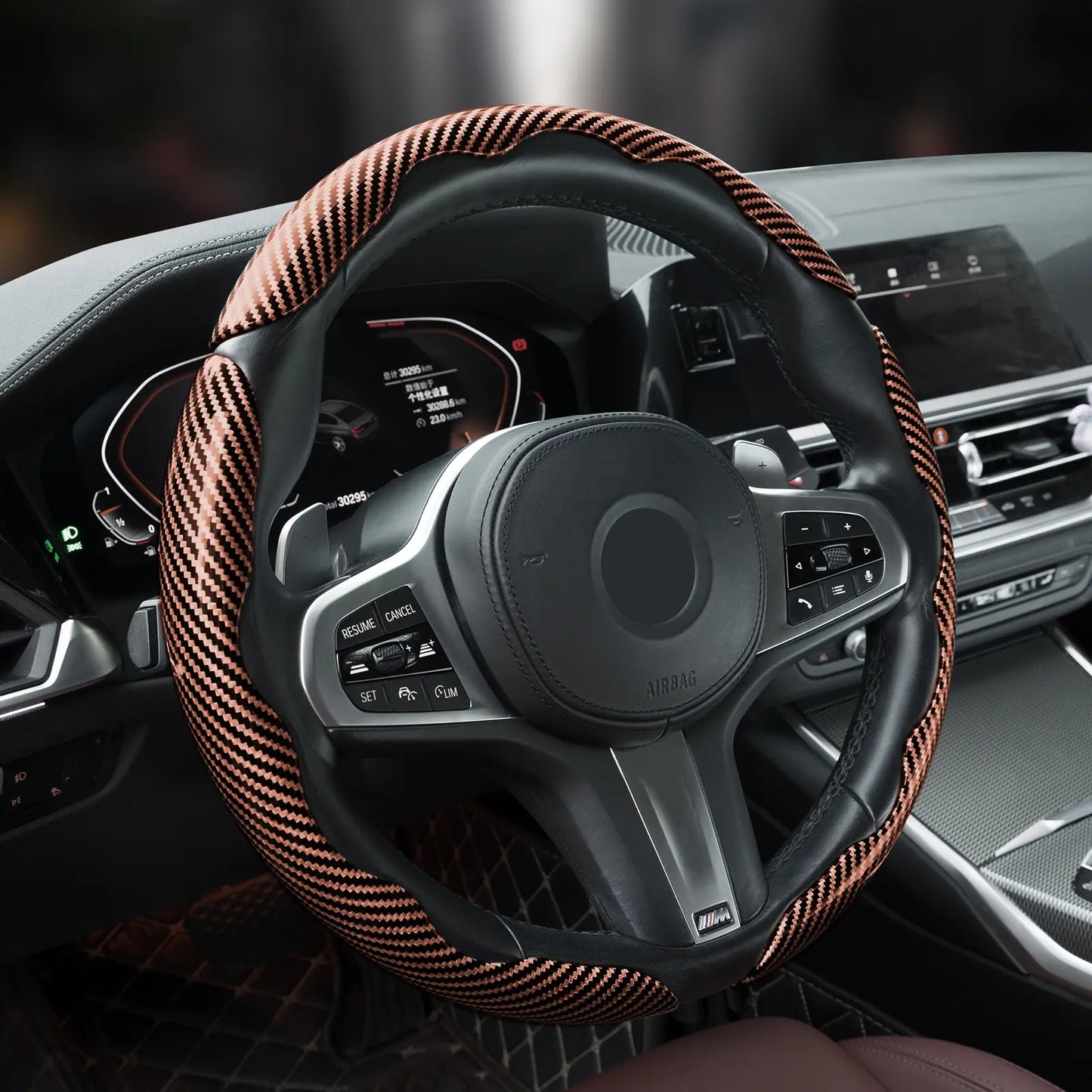 Non-Slip Car Steering Wheel Cover for 15 Inch Wheels
