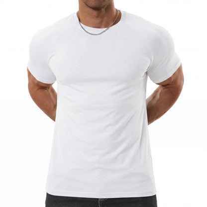 Men's Raglan Sleeve Athletic T-Shirt for Workout and Casual Wear