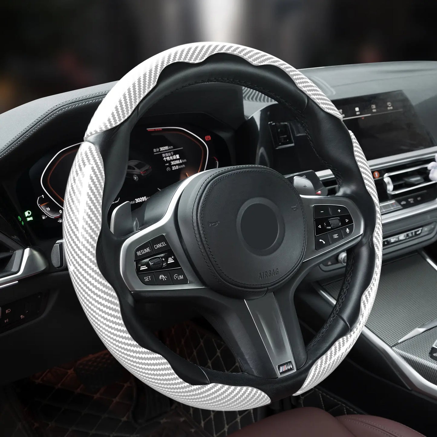 Non-Slip Car Steering Wheel Cover for 15 Inch Wheels