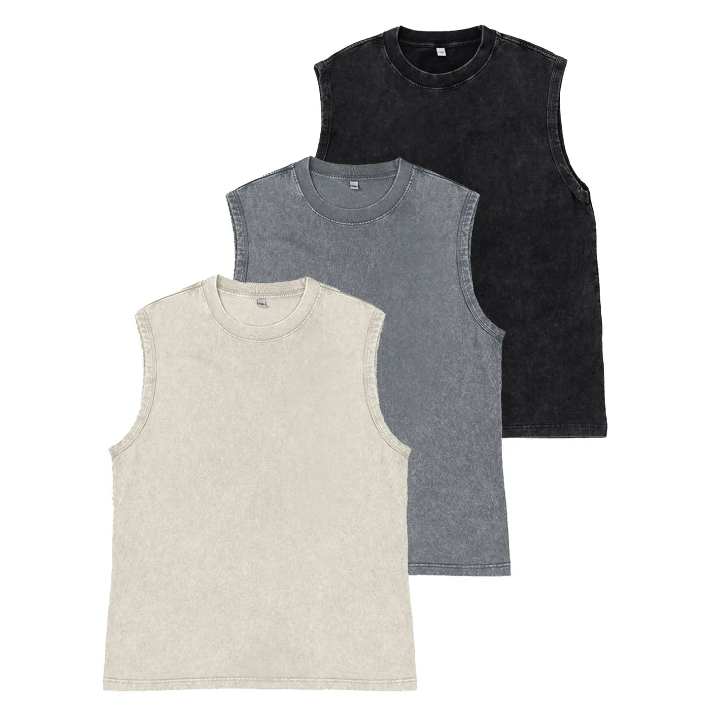 Cotton Workout Tank Tops Unisex Sleeveless Tees